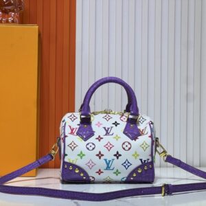 【AT11159】ルイ・ヴィトンSpeedyシリーズレインボーファッションハンドバッグ - 村上隆アーティスティックデザイン | LV