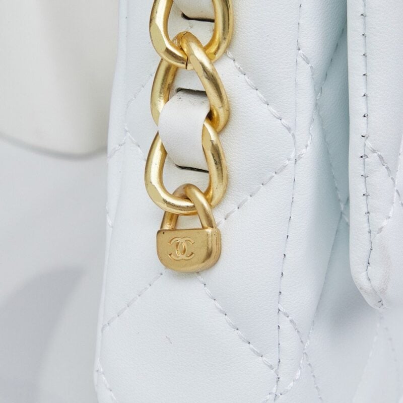 【AT11162】シャネル Paris Bag ブランド ホワイト エレガントな羊革バッグ | Chanel