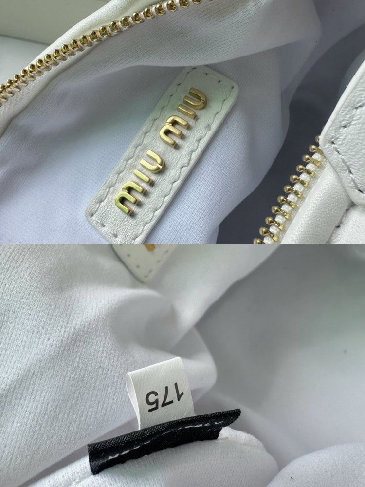 【AT11282】Miu Miu プリーツ加工レザーハンドバッグ 新鮮なエレガントさを体現する柔らかな羊革製女性用バッグ | Miu Miu