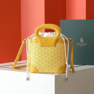 【AT11285】Goyard（ゴヤール）のBeluga（ブルーガ）ミニバッグ - 豪華な黄色革と精巧な刺繍、エレガントな装いに最適 | Goyard