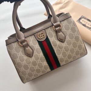 【AT11303】グッチ Ophidiaコレクション ハンドバッグ - 豪華なGGキャンバスとレザー素材、都市女性のための多目的バッグ | Gucci Firenze