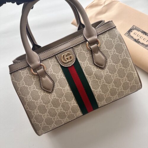 【AT11303】グッチ Ophidiaコレクション ハンドバッグ - 豪華なGGキャンバスとレザー素材、都市女性のための多目的バッグ | Gucci Firenze