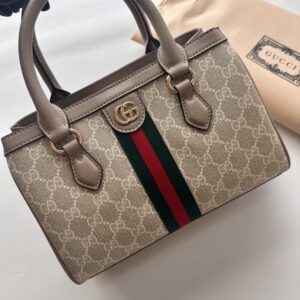 【AT11303】グッチ Ophidiaコレクション ハンドバッグ - 豪華なGGキャンバスとレザー素材、都市女性のための多目的バッグ | Gucci Firenze