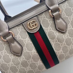 【AT11303】グッチ Ophidiaコレクション ハンドバッグ - 豪華なGGキャンバスとレザー素材、都市女性のための多目的バッグ | Gucci Firenze