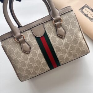 【AT11303】グッチ Ophidiaコレクション ハンドバッグ - 豪華なGGキャンバスとレザー素材、都市女性のための多目的バッグ | Gucci Firenze