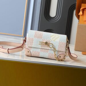 【AT11320】ルイ・ヴィトン ピンク＆ホワイト チェック柄スチーマーミニハンドバッグ | Louis Vuitton