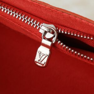 【AT11321】ルイヴィトンのスチーマーミニハンドバッグ - 豪華なオレンジレッドの牛革 - 18.0 x 11.0 x 6.5 cm | Louis Vuitton Paris