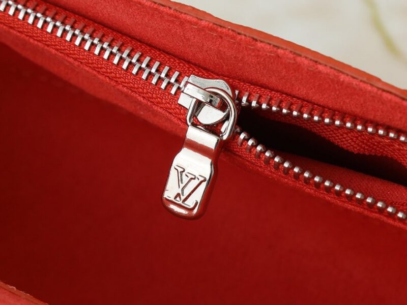 【AT11321】ルイヴィトンのスチーマーミニハンドバッグ - 豪華なオレンジレッドの牛革 - 18.0 x 11.0 x 6.5 cm | Louis Vuitton Paris