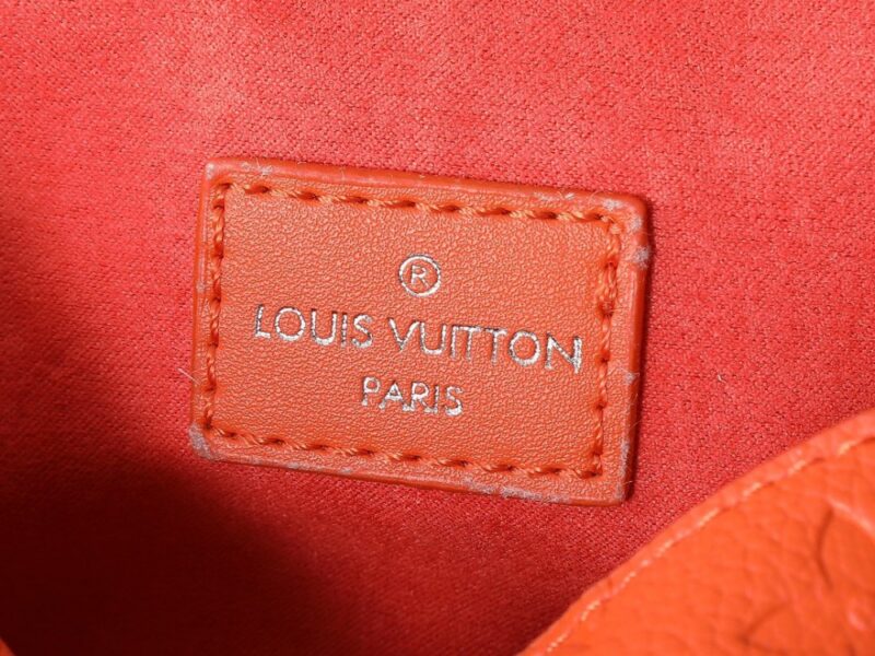 【AT11321】ルイヴィトンのスチーマーミニハンドバッグ - 豪華なオレンジレッドの牛革 - 18.0 x 11.0 x 6.5 cm | Louis Vuitton Paris