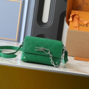 【AT11322】ルイ・ヴィトン 翠緑色のクラシックなスチーマーミニハンドバッグ | LV