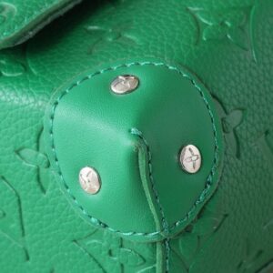 【AT11322】ルイ・ヴィトン 翠緑色のクラシックなスチーマーミニハンドバッグ | LV