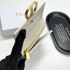 【AT11360】ディオール 高級ウォレット | 優雅なObliqueジャガード生地と金属双環CDロゴ | 都市のエリートに最適 | Christian Dior