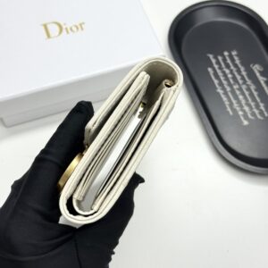 【AT11360】ディオール 高級ウォレット | 優雅なObliqueジャガード生地と金属双環CDロゴ | 都市のエリートに最適 | Christian Dior