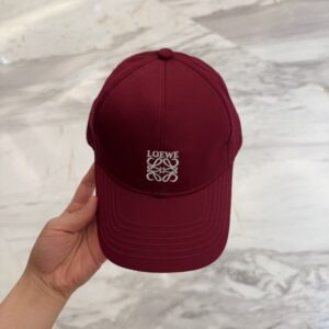 【AT11948】LOEWEスパニッシュ ワインドレッド ベースボールキャップ | 高級ファッションアクセサリー | Loewe Madrid