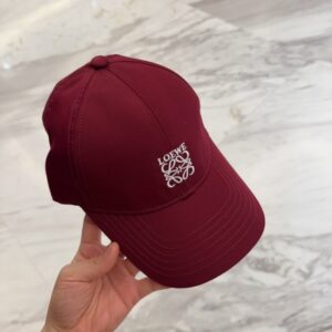 【AT11948】LOEWEスパニッシュ ワインドレッド ベースボールキャップ | 高級ファッションアクセサリー | Loewe Madrid