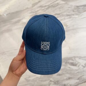 【AT11956】LOEWE青色ベースボールキャップ - ロエベのネイビーブルー帽子 | Loewe