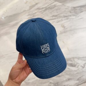 【AT11956】LOEWE青色ベースボールキャップ - ロエベのネイビーブルー帽子 | Loewe