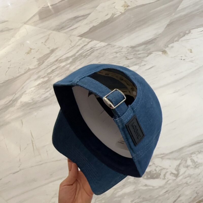 【AT11956】LOEWE青色ベースボールキャップ - ロエベのネイビーブルー帽子 | Loewe