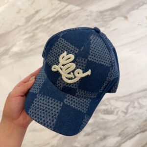 【AT11957】ルイ・ヴィトン LV クラシックな青色メッシュ野球帽 | Louis Vuitton Paris