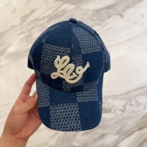 【AT11957】ルイ・ヴィトン LV クラシックな青色メッシュ野球帽 | Louis Vuitton Paris