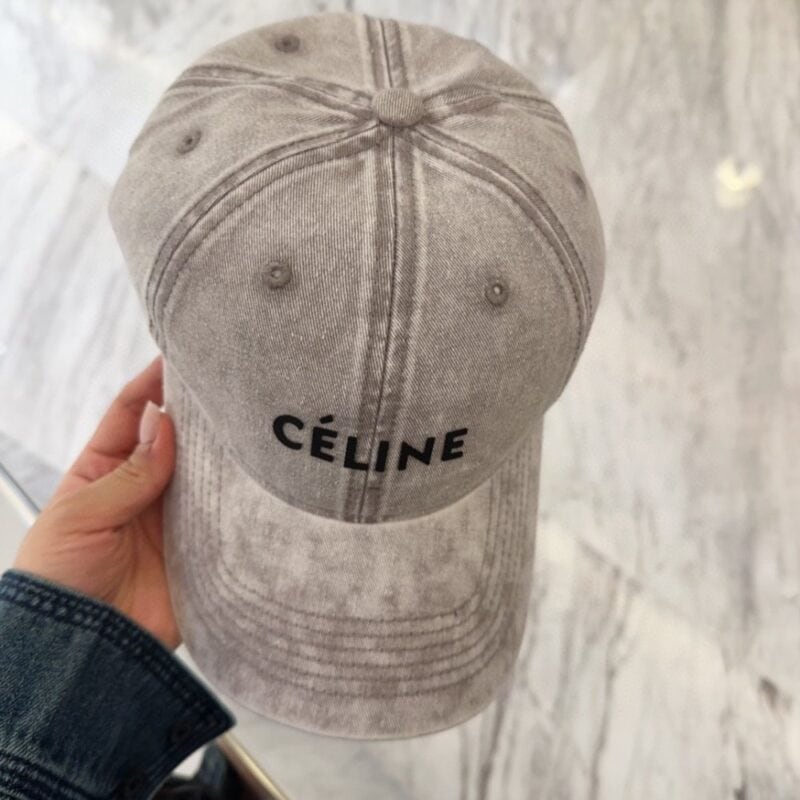 【AT11960】セリーヌ Celine クラシックベースボールキャップ グレー ハイエンドのラグジュアリーストリートファッションアイテム | Celine