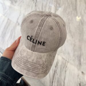 【AT11960】セリーヌ Celine クラシックベースボールキャップ グレー ハイエンドのラグジュアリーストリートファッションアイテム | Celine