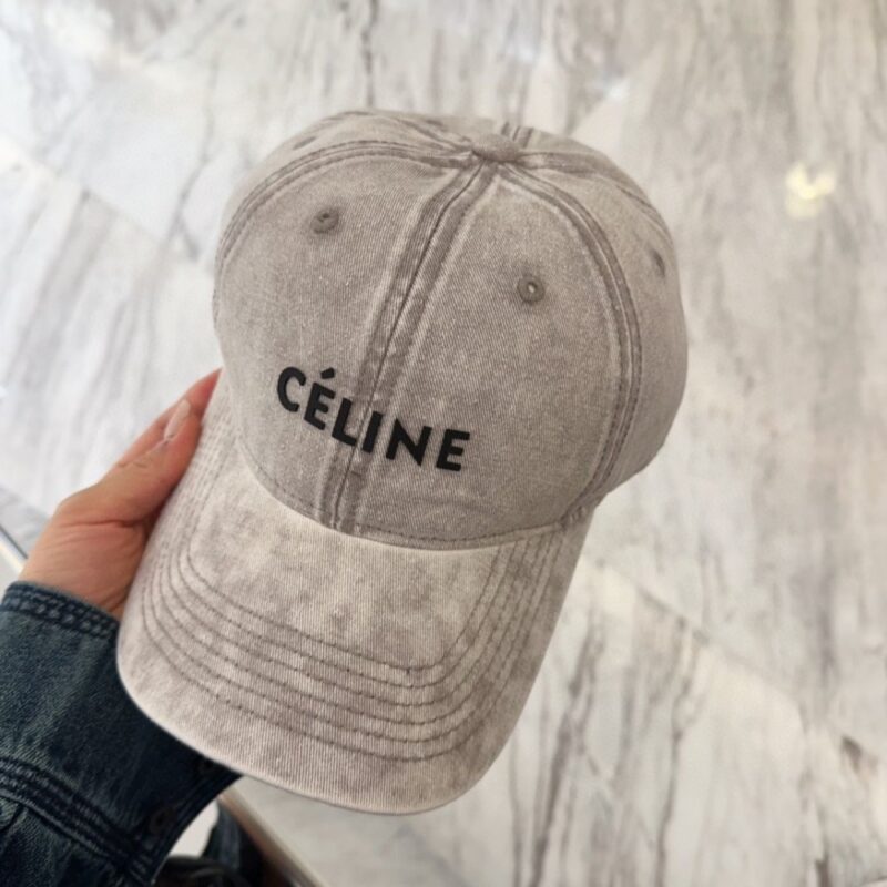 【AT11960】セリーヌ Celine クラシックベースボールキャップ グレー ハイエンドのラグジュアリーストリートファッションアイテム | Celine