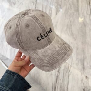 【AT11960】セリーヌ Celine クラシックベースボールキャップ グレー ハイエンドのラグジュアリーストリートファッションアイテム | Celine