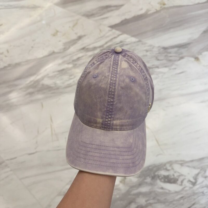 【AT11962】YSLサンローラン ヴィンテージ風バイオレットカラーベースボールキャップ | YSL