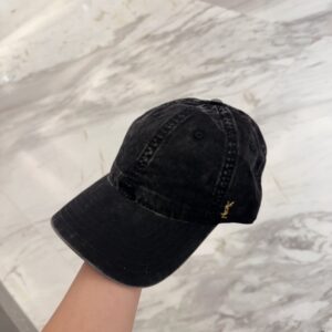 【AT11963】YSLクラシックベースボールキャップ - 高級感溢れる優雅なデザイン | Saint Laurent