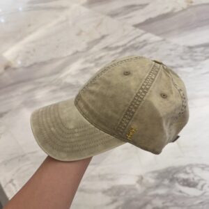 【AT11964】YSLサンローランの贅沢なウォッシュ加工ベースボールキャップ | Saint Laurent