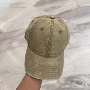 【AT11964】YSLサンローランの贅沢なウォッシュ加工ベースボールキャップ | Saint Laurent