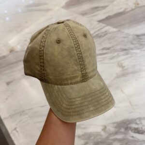 【AT11964】YSLサンローランの贅沢なウォッシュ加工ベースボールキャップ | Saint Laurent