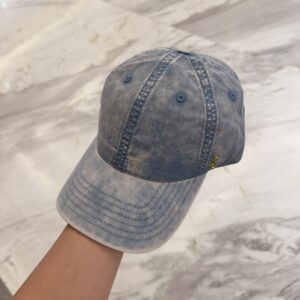 【AT11965】YSLサンローラン　水洗いデニム風　高級刺繍キャップ | Saint Laurent Paris