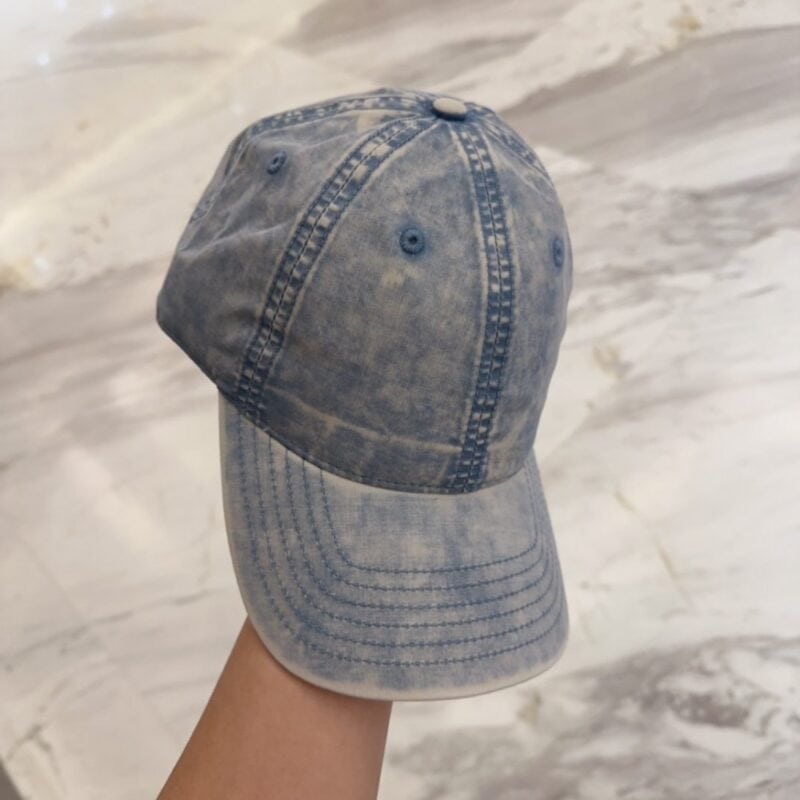 【AT11965】YSLサンローラン　水洗いデニム風　高級刺繍キャップ | Saint Laurent Paris
