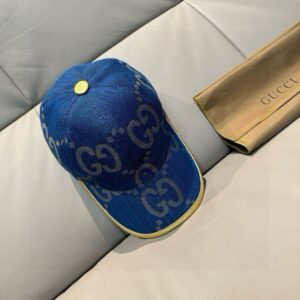 【AT11968】グッチ(Gucci)の双Gデニムベースボールキャップ、高級ファッションアクセサリー | Gucci Firenze