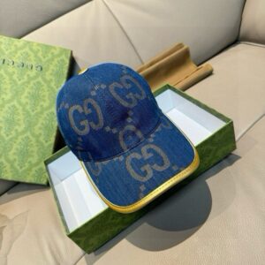 【AT11968】グッチ(Gucci)の双Gデニムベースボールキャップ、高級ファッションアクセサリー | Gucci Firenze