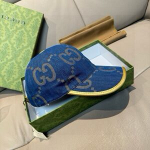 【AT11968】グッチ(Gucci)の双Gデニムベースボールキャップ、高級ファッションアクセサリー | Gucci Firenze
