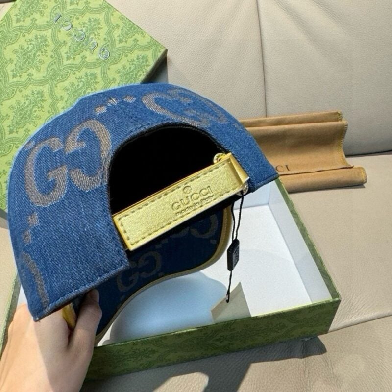 【AT11968】グッチ(Gucci)の双Gデニムベースボールキャップ、高級ファッションアクセサリー | Gucci Firenze