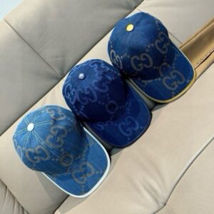 【AT11968】グッチ(Gucci)の双Gデニムベースボールキャップ、高級ファッションアクセサリー | Gucci Firenze