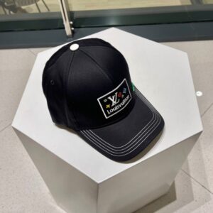 【AT11990】ルイ・ヴィトン ブラックベース 刺繍野球帽 - 高級アクセサリー、ストリートファッション、カジュアルスタイルに最適 | Louis Vuitton Malletier