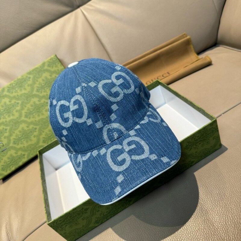 【AT12011】ダブルGロゴ デニムブルー野球帽 - Gucci Baseball Cap | Gucci Firenze