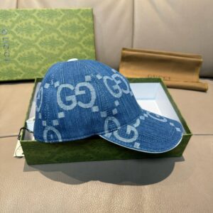 【AT12011】ダブルGロゴ デニムブルー野球帽 - Gucci Baseball Cap | Gucci Firenze
