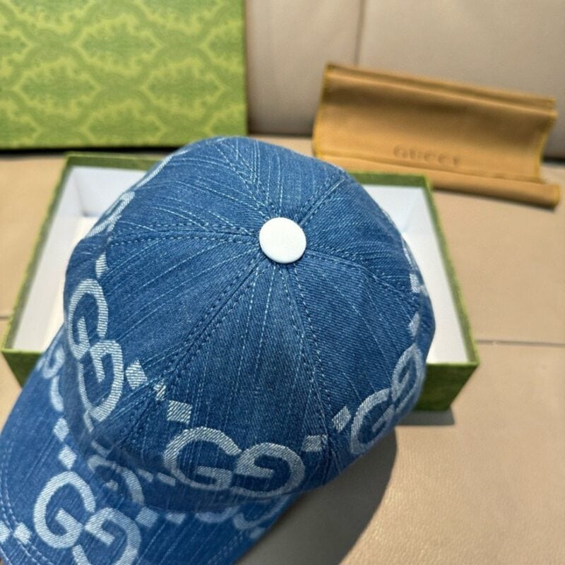 【AT12011】ダブルGロゴ デニムブルー野球帽 - Gucci Baseball Cap | Gucci Firenze