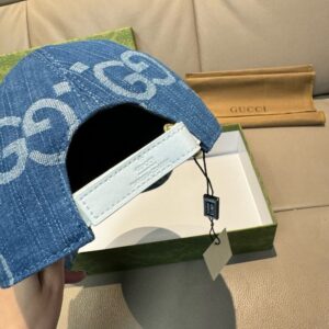 【AT12011】ダブルGロゴ デニムブルー野球帽 - Gucci Baseball Cap | Gucci Firenze