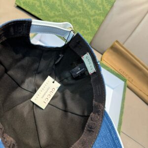 【AT12011】ダブルGロゴ デニムブルー野球帽 - Gucci Baseball Cap | Gucci Firenze
