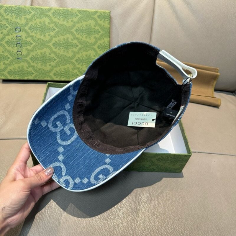 【AT12011】ダブルGロゴ デニムブルー野球帽 - Gucci Baseball Cap | Gucci Firenze