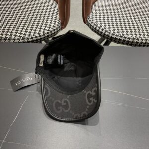 【AT12026】グッチの高級ボールキャップ | ブラック＆ゴールドのストリートファッションアクセント | Gucci Italy