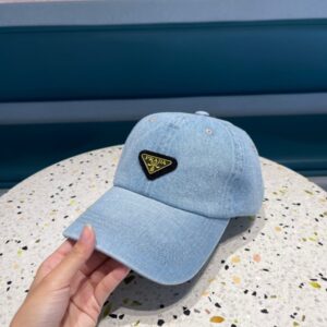 【AT12033】プラダ　デニムベースボールキャップ ✨ | Prada