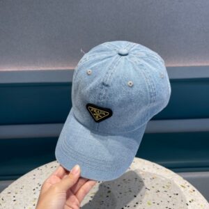 【AT12033】プラダ　デニムベースボールキャップ ✨ | Prada